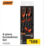 Grip 4 Piece Screwdriver Set