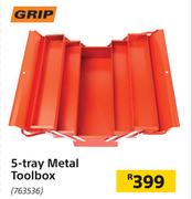 Grip 5 Tray Metal Toolbox