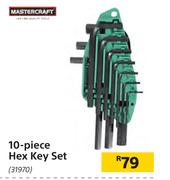Mastercraft 10 Piece Hex Key Set