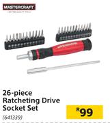 Mastercraft 26 Piece Ratcheting Drive Socket Set