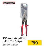 Mastercraft 250mm Aviation L-Cut Tin Snips
