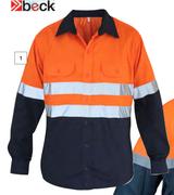 Beck 2 Tone Long Sleeve Work Shirt