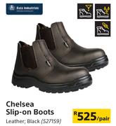 Bata Chelsea Slip On Leather Black Boots-Per Pair