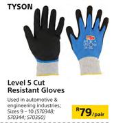 Tyson Level 5 Cut Resistant Gloves-Per Pair