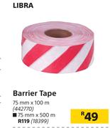 Libra Barrier Tape-75mm x 500m