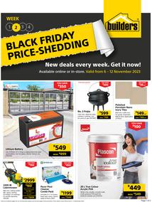 Builders : Black Friday Price-Shedding (06 November - 12 November 2023)