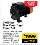 0.075kW Max Centrifugal Pump Set 710722