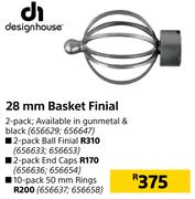 Designhouse 28mm Ball Finial-2's Pack