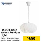 Bright Star Plastic Ellipse Woven Pendant Light