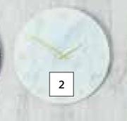 300mm Marble Clock (White)