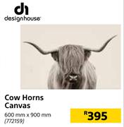 Designhouse Cow Horns Canvas 600mm x 900mm