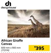 Designhouse African Giraffe Canvas 600mm x 900mm