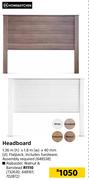 Home & Kitchen Headboard (Alabaster, Walnut & Banstead)-1.36m (h) x 1.8m (w) x 40mm (d)