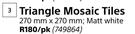 Triangle Mosaic Tiles-270mm x 270mm Per Pack