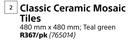 Classic Ceramic Mosaic Tiles-480mm x 480mm Per Pack