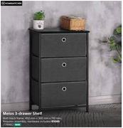 Home & Kitchen Melos 3 Drawer Shelf-450mm x 300mm x 710mm