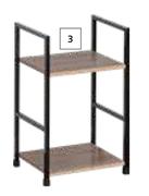Nevis 2 Tier Slim Shelf-291mm x 235mm x 480mm