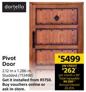 Dortello Pivot Door 2.12 m x 1.286 m