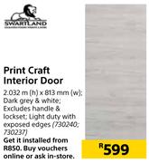 Swartland Toledo, Townsend & Tudor Timber Door 2.032 m (h) x 813 mm (w)