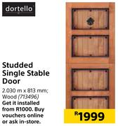 Dortello Studded Single Stable Door 2.032 m x 813 mm