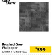 Fired Earth Brushed Grey Wallpaper 530mm X 10m