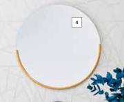 Gold Trim Round Mirror 600mm X 600mm