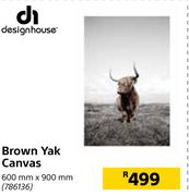 Designhouse Brown Yak Canvas 600mm X 900mm