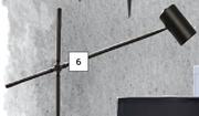 DH Lever Floor Lamp (Black & White)-Each