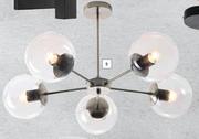 Bright Star Metal/Glass Chandelier