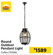 Radiant Round Outdoor Pendant Light Coffee