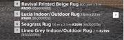 Lineo Grey Indoor/Outdoor Rug 2m