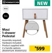 Home & Kitchen Maui 1 Drawer Pedestal