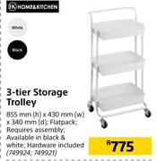 Home & Kitchen 3 Tier Storage Trolley 