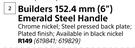 Builders 152.4mm (6") Emerald Steel Handle