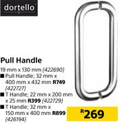 Dortello T Handle 32mm x 150mm x 400mm