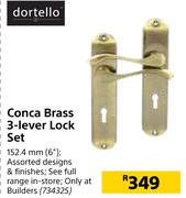 Dortello Conca Brass 3 Lever Lock Set