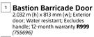 Swartland Bastion Barricade Door