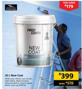 Fired Earth New Coat 628176-20Ltr 