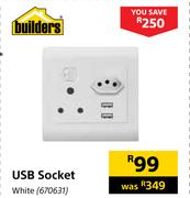 Builders USB Socket (White) 670631