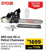 Ryobi 450mm 45cc Petrol Chainsaw 648603