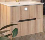 Lusso Moderno 2 Drawer Wall Mount Vanity 600mm