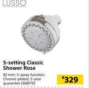 Lusso 5 Setting Classic Shower Rose