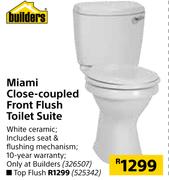 Builders Miami Close Coupled Front Flush Toilet Suite