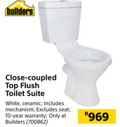 Builders Close Coupled Top Flush Toilet Suite