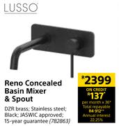 Lusso Reno Concealed Basin Mixer & Spout