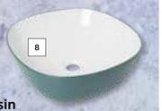 Bijiou Freestanding Square Basin Picto Blue-Each