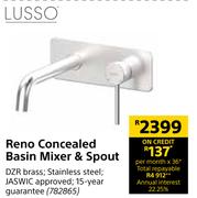 Lusso Reno Concealed Basin Mixer & Spout
