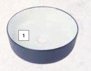 Bijiou Freestanding Round Basin Azure Navy-Each