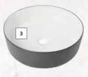 Bijiou Freestanding Round Basin Onyx Grey-Each