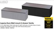 Lusso Lapana Duco Wall Mount 2 Drawer Vanity-Each